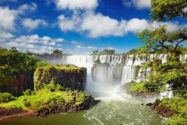 Iguassu Falls, on the border of Argentina and Brazil