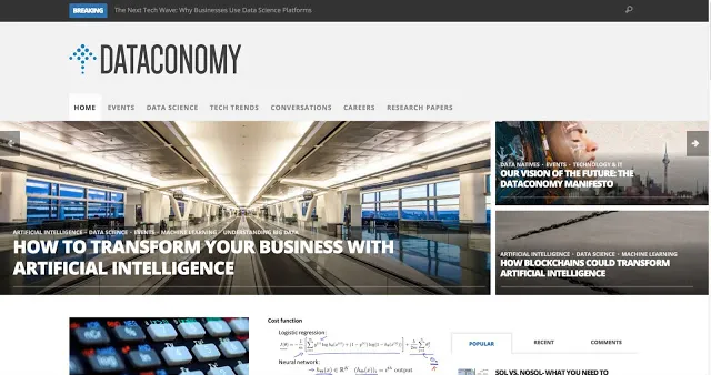 Dataconomy webpage