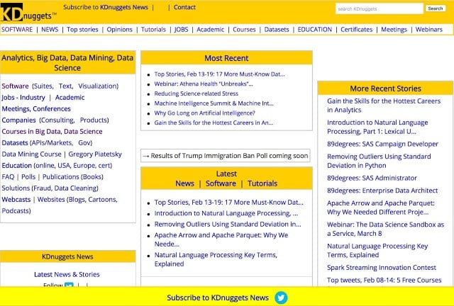 KDnuggets webpage