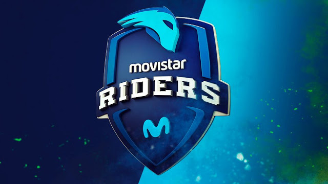 The Movistar Riders 3D logo.