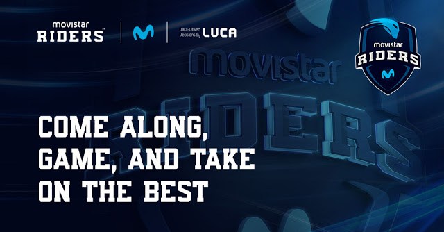 Promotional image for the LUCA event in collaboration with Movistar Riders.