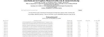 Ejemplo de explorador de Monero imagen