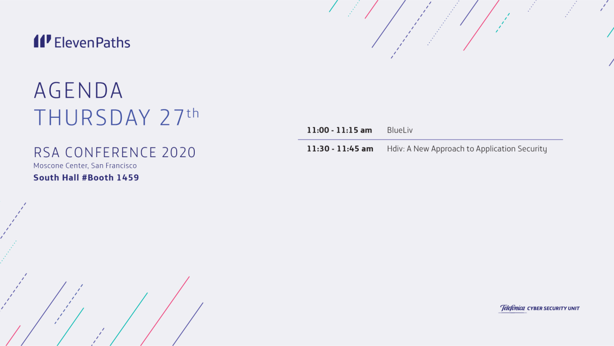 Agenda ElevenPaths thursday 27 RSA Conference 2020