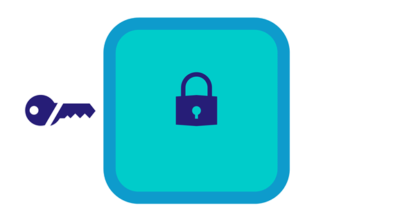 Picture 3: SSSS strong-box: one lock, one key divided in two