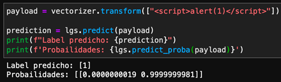 Picture 8: Payload of detectable XSS