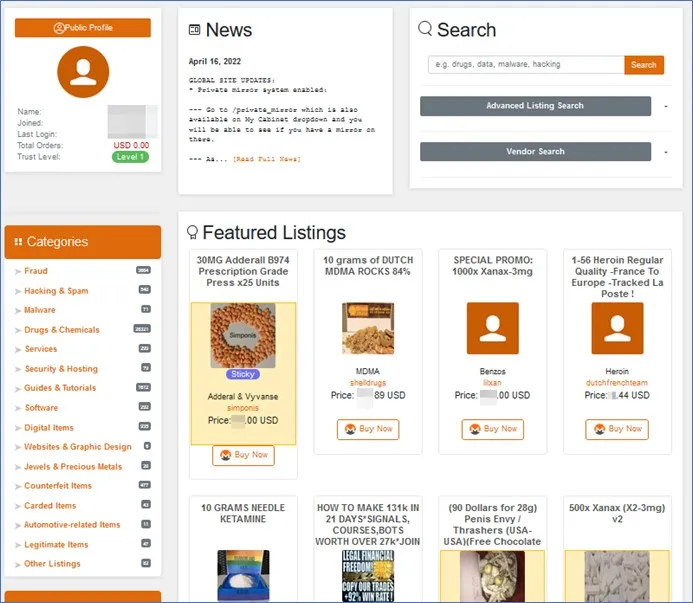 Screenshot: one of the markets with the largest offer in recent months.